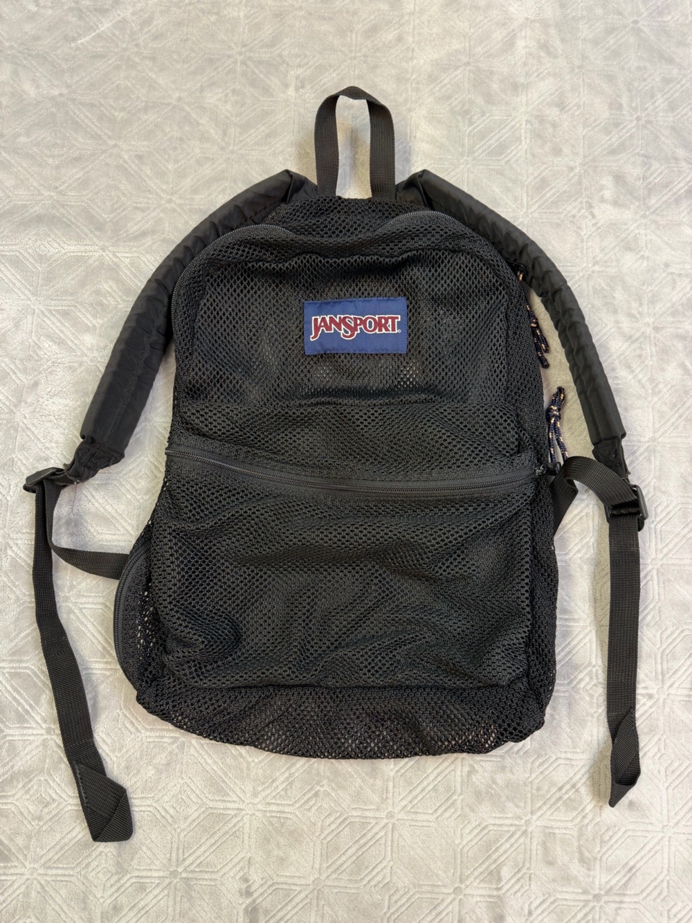 JanSport Black Mesh Backpack